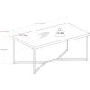 Walker Edison Mid Century Modern Marble Gold Rectangle Coffee Table Living Room Accent Ottoman Storage Shelf, 42 Inch, Marble and Gold(Marble/Gold)