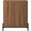 Walker Edison Mid-Century 3-Drawer Chest with Reeded Drawer Fronts, 35 ⅜ Inch, Mocha(Mocha)