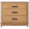 Walker Edison Contemporary Solid Red Oak Veneer 3-Drawer Chest, Easy to Assemble Drawers, Storage for Bedroom, 3-Drawer Nightstand, 30.25 Inch, English Oak(English Oak)