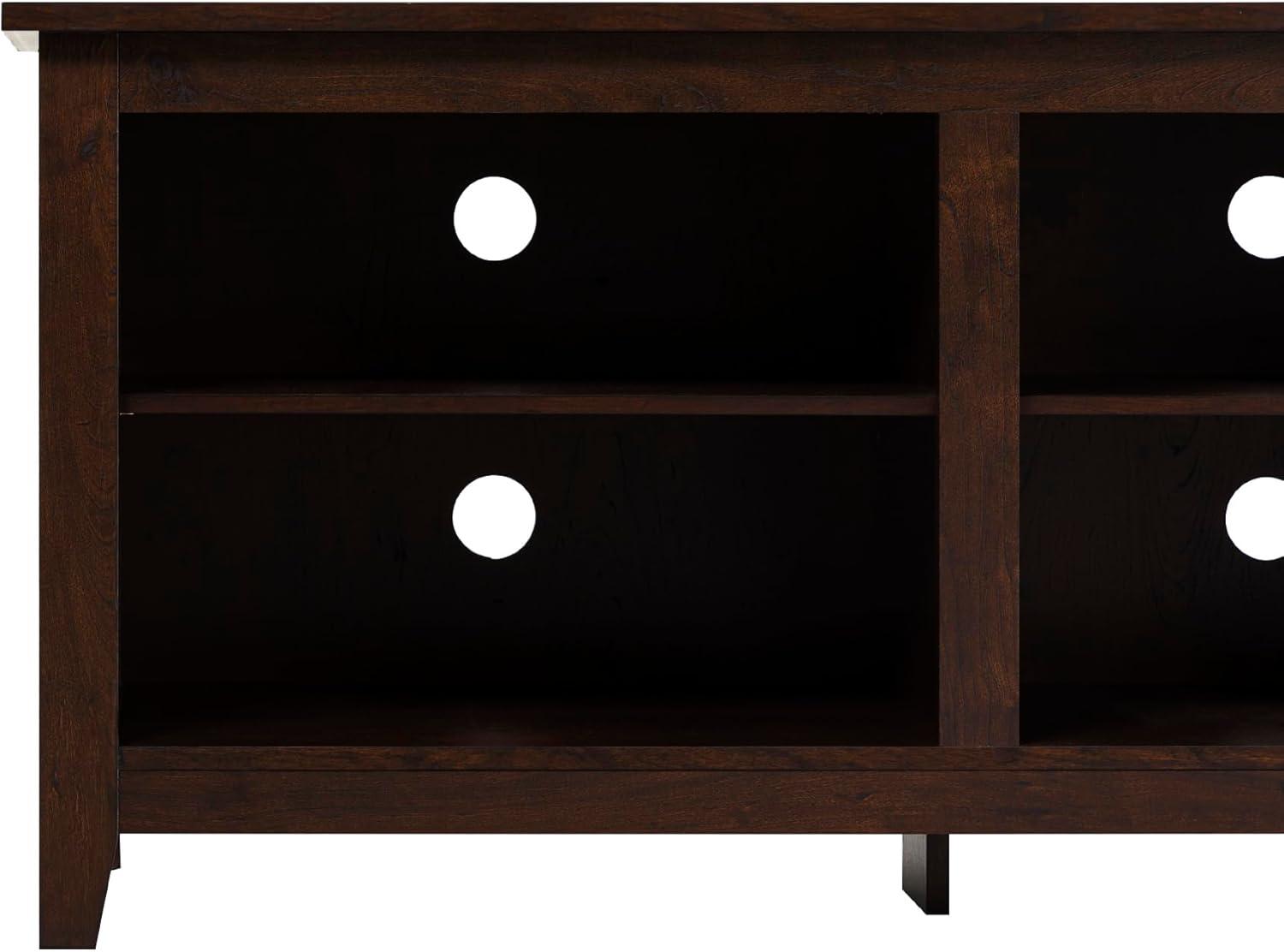 imageWalker Edison Wren Classic 6 Cubby TV Stand for TVs up to 80 Inches 70 Inch BarnwoodBrown