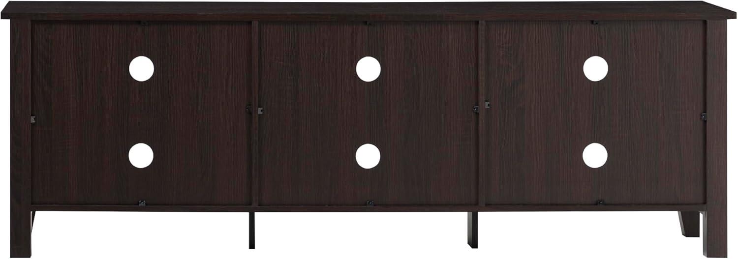 imageWalker Edison Wren Classic 6 Cubby TV Stand for TVs up to 80 Inches 70 Inch BarnwoodEspresso