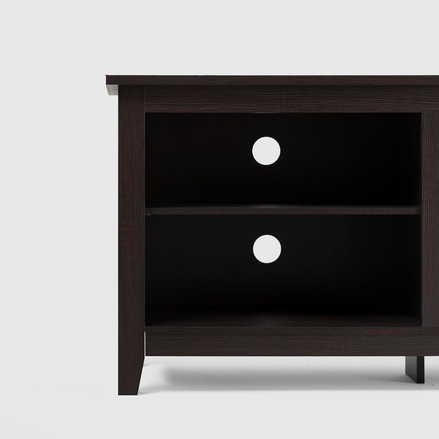 imageWalker Edison Wren Classic 6 Cubby TV Stand for TVs up to 80 Inches 70 Inch BarnwoodEspresso