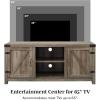 Walker Edison Georgetown Modern Farmhouse Double Barn Door TV Stand for TVs up to 65 Inches, 58 Inch, Rustic Oak