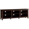 Walker Edison Wren Classic 6 Cubby TV Stand for TVs up to 80 Inches, 70 Inch, Barnwood(Brown)