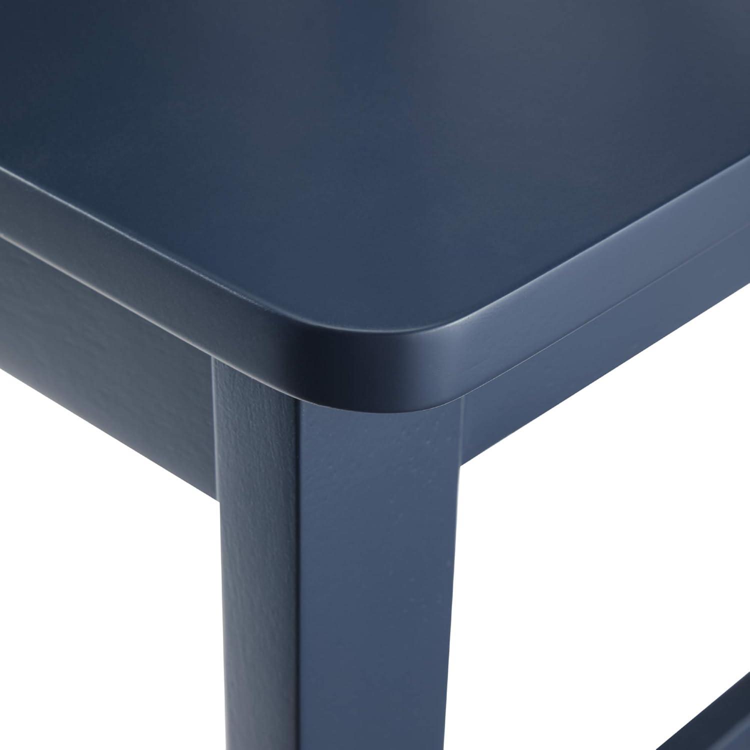 imageWalker Edison Bennet Bennett Farmhouse 5 Piece Table and X Back Chair Dining Set Set of 5 Navy BlueNavy Blue