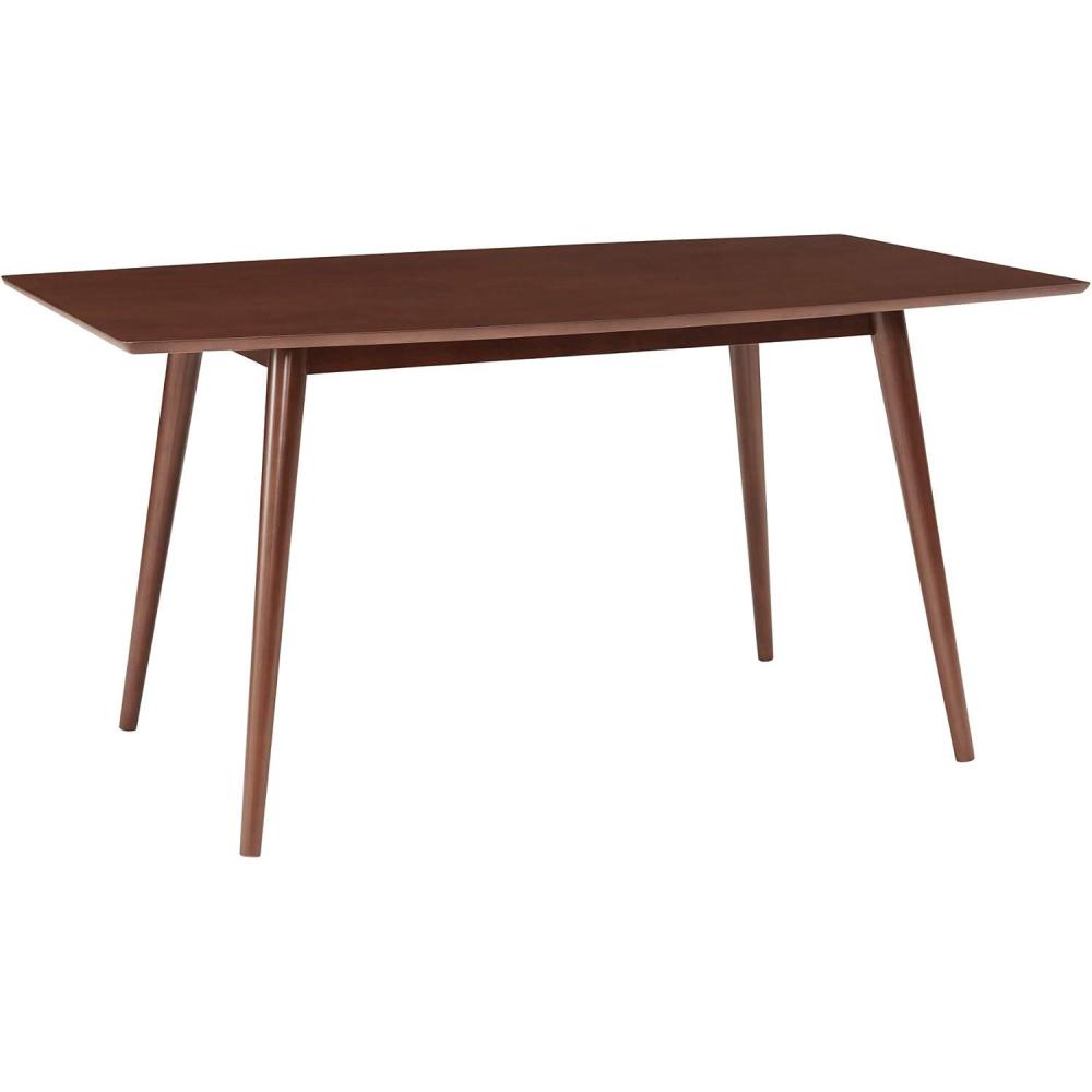 imageWalker Edison 6 Person Simple Wood Room Kitchen Table WalnutWalnut