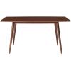 Walker Edison 6 Person Simple Wood Room Kitchen Table, Walnut(Walnut)