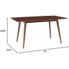 Walker Edison 6 Person Simple Wood Room Kitchen Table, Walnut(Walnut)