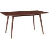 Walker Edison 6 Person Simple Wood Room Kitchen Table, Walnut(Walnut)