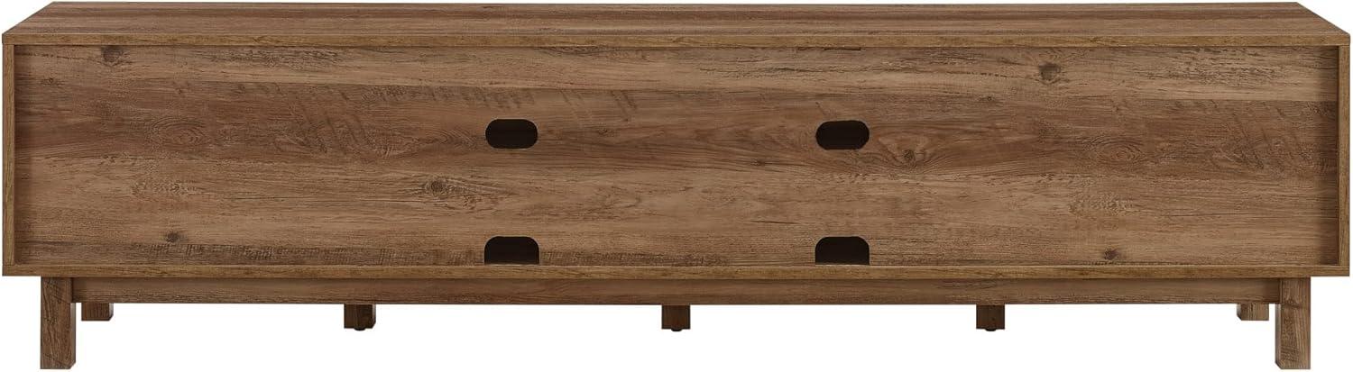 imageWalker Edison Tinsley Rustic BarnDoor Low TV Stand for TVs up to 80 Inches 70 Inch Grey WashRustic Oak