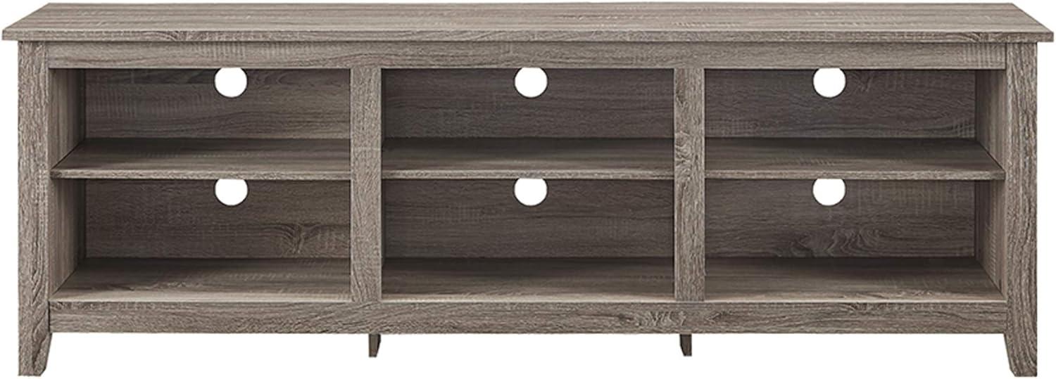 imageWalker Edison Wren Classic 4 Cubby Fireplace TV Stand for TVs up to 80 Inches 70 Inch EspressoDriftwood