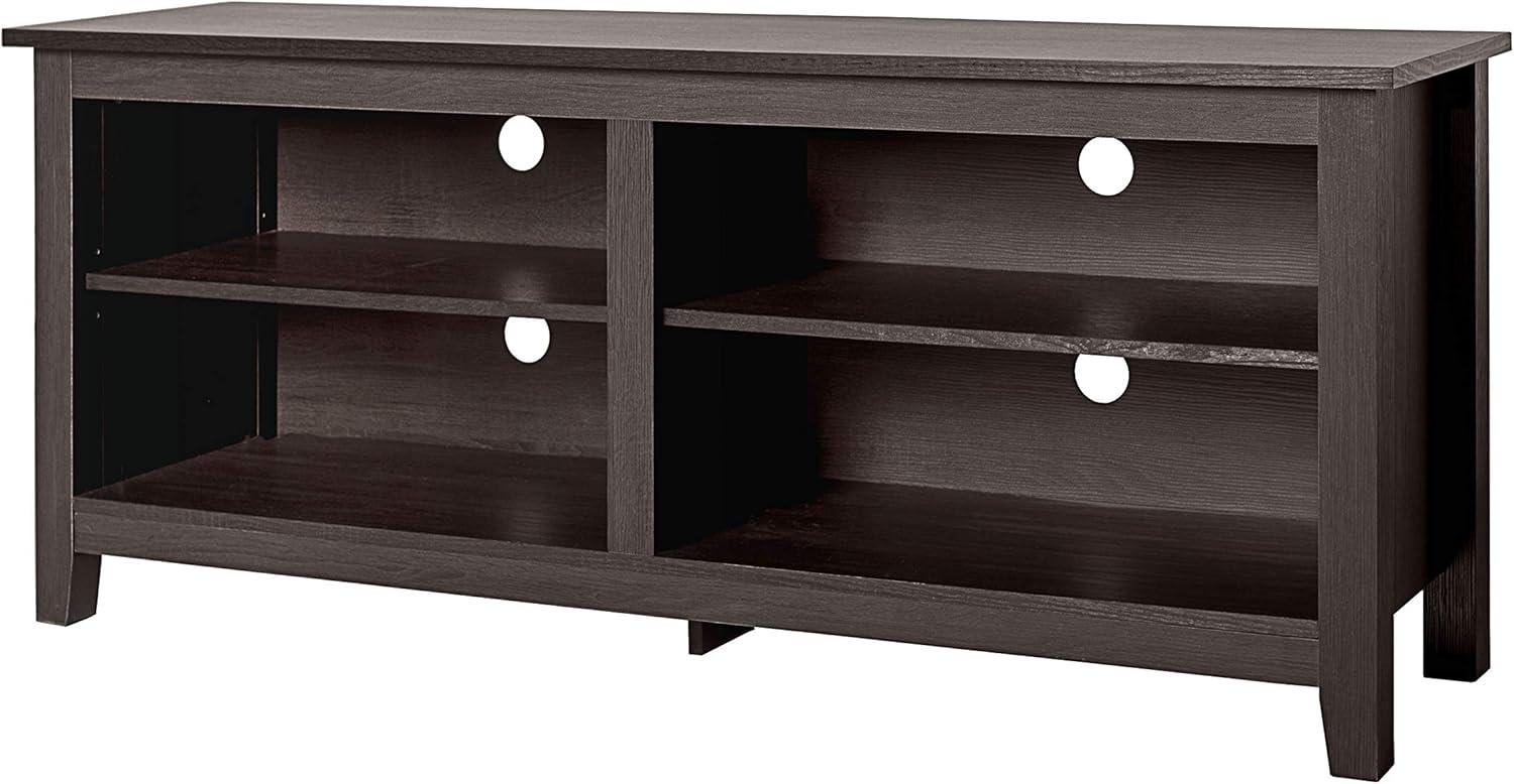 imageWalker Edison Wren Classic 4 Cubby TV Stand for TVs up to 65 Inches 58 Inch BlackEspresso