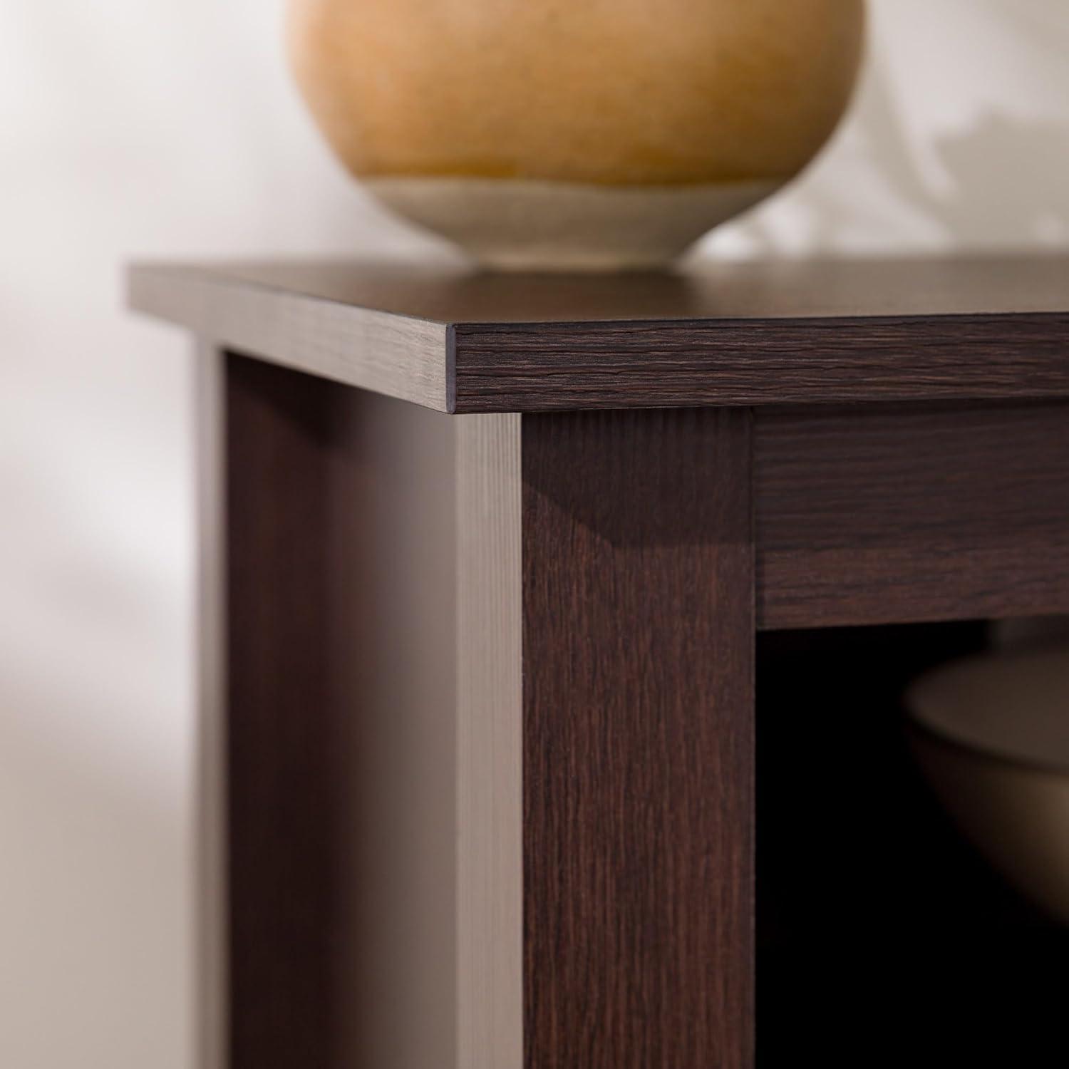 imageWalker Edison Wren Classic 4 Cubby TV Stand for TVs up to 65 Inches 58 Inch BlackEspresso