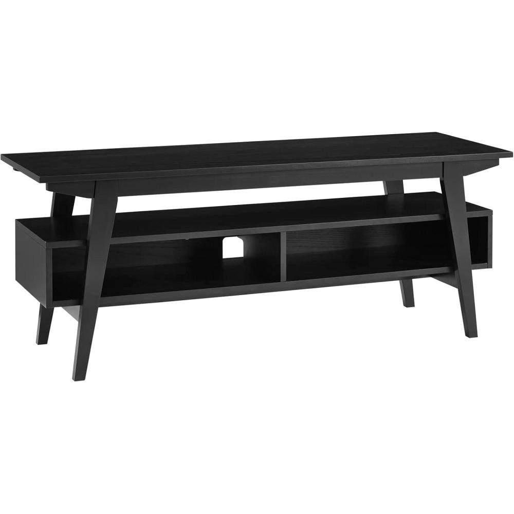 imageWalker Edison Sibu Japandi Minimalist TV Stand for TVs up to 55 Inches 47 Inch Black