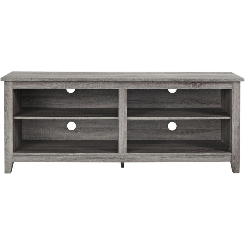 imageWalker Edison Wren Classic 4 Cubby Fireplace TV Stand for TVs up to 80 Inches 70 Inch EspressoDriftwood