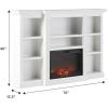 Walker Edison 70” Traditional Mantel Fireplace, Freestanding Electric Fireplace with Shelves to Display Decor or Books, Heats Rooms up to 1,000 Square Feet, 12.5″ D x 45″ H, White