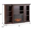 Walker Edison 70” Traditional Mantel Fireplace, Freestanding Electric Fireplace with Shelves to Display Decor or Books, Heats Rooms up to 1,000 Square Feet, 12.5″ D x 45″ H, Brown