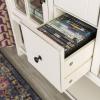 Walker Edison Charlotte Classic Glass Door Storage Buffet, 52 Inch, White(Antique White)