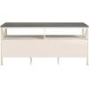 Walker Edison Clara Modern Farmhouse Two Tone Storage TV Stand for TVs up to 65 Inches 60 Inch Grey and White Wash