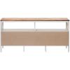 Walker Edison Clara Modern Farmhouse Two Tone Storage TV Stand for TVs up to 65 Inches 60 Inch Reclaimed Barnwood and White Wash