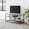 Walker Edison Finley Contemporary Floating Shelf Stand for TVs up to 43 Inches, 40 Inch, Coastal Oak