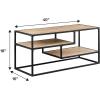 Walker Edison Finley Contemporary Floating Shelf Stand for TVs up to 43 Inches, 40 Inch, Coastal Oak