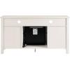 Walker Edison Glenwood Rustic Farmhouse Glass Door Highboy Fireplace TV Stand for TVs up to 65 Inches, 58 Inch, Driftwood(Brushed White)