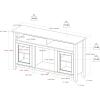 Walker Edison Glenwood Rustic Farmhouse Glass Door Highboy Fireplace TV Stand for TVs up to 65 Inches, 58 Inch, Driftwood(White Oak)