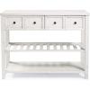 Walker Edison Modern Farmhouse Wood Buffet Sideboard Entryway Serving Storage Cabinet Doors Dining Room Console, 48 Inch, White