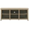 Walker Edison Prado Mission-Style Slat-Side TV Stand for TVs up to 65 Inches 58 Inch Driftwood
