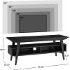 Walker Edison Sibu Japandi Minimalist TV Stand for TVs up to 55 Inches 47 Inch Black