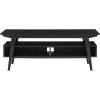 Walker Edison Sibu Japandi Minimalist TV Stand for TVs up to 55 Inches 47 Inch Black