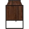 Walker Edison Tierra Contemporary Minimalist Metal-Leg Low TV Stand for TVs up to 50 Inches 48 Inch Dark Walnut