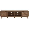 Walker Edison Tinsley Rustic Barn-Door Low TV Stand for TVs up to 80 Inches, 70 Inch, Grey Wash(Rustic Oak)