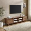 Walker Edison Tinsley Rustic Barn-Door Low TV Stand for TVs up to 80 Inches, 70 Inch, Grey Wash(Rustic Oak)