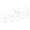 Walker Edison Tinsley Rustic Barn-Door Low TV Stand for TVs up to 80 Inches, 70 Inch, Grey Wash(Rustic Oak)