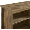 Walker Edison Wren Classic 4 Cubby Fireplace TV Stand for TVs up to 80 Inches, 70 Inch, Espresso(Barnwood)