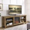 Walker Edison Wren Classic 4 Cubby Fireplace TV Stand for TVs up to 80 Inches, 70 Inch, Espresso(Barnwood)