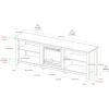 Walker Edison Wren Classic 4 Cubby Fireplace TV Stand for TVs up to 80 Inches, 70 Inch, Espresso(Charcoal)