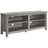 Walker Edison Wren Classic 4 Cubby Fireplace TV Stand for TVs up to 80 Inches, 70 Inch, Espresso(Driftwood)