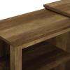 Walker Edison Wren Classic 4 Cubby Fireplace TV Stand for TVs up to 80 Inches, 70 Inch, Espresso(Rustic Oak)