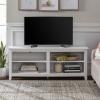 Walker Edison Wren Classic 4 Cubby Fireplace TV Stand for TVs up to 80 Inches, 70 Inch, Espresso(White)