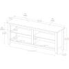 Walker Edison Wren Classic 4 Cubby Fireplace TV Stand for TVs up to 80 Inches, 70 Inch, Espresso(White)
