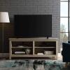 Walker Edison Wren Classic 4 Cubby Fireplace TV Stand for TVs up to 80 Inches, 70 Inch, Espresso(White Oak)