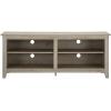 Walker Edison Wren Classic 4 Cubby Fireplace TV Stand for TVs up to 80 Inches, 70 Inch, Espresso(White Oak)