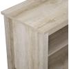 Walker Edison Wren Classic 4 Cubby Fireplace TV Stand for TVs up to 80 Inches, 70 Inch, Espresso(White Oak)
