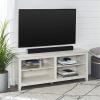 Walker Edison Wren Classic 4 Cubby Fireplace TV Stand for TVs up to 80 Inches, 70 Inch, Espresso(White Wash)