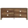 Walker Edison Wren Classic 4 Cubby TV Stand for TVs up to 65 Inches, 58 Inch, Black(Rustic Oak)