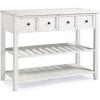 Walker Edison Modern Farmhouse Wood Buffet Sideboard Entryway Serving Storage Cabinet Doors Dining Room Console, 48 Inch, White