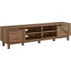 Walker Edison Tinsley Rustic Barn-Door Low TV Stand for TVs up to 80 Inches, 70 Inch, Grey Wash(Rustic Oak)